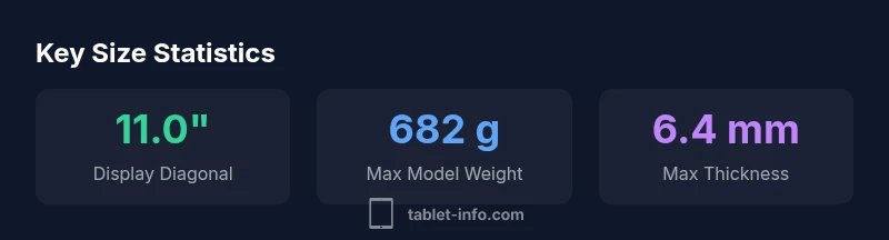 Infographic showing iPad size statistics