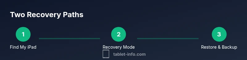 Infographic showing two recovery paths to unlock an iPad without a password