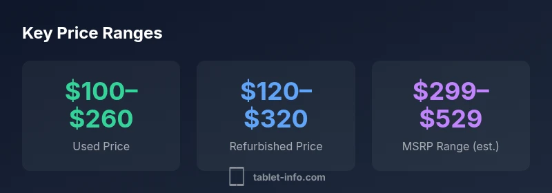 Statistics chart of iPad 7th gen price ranges across condition