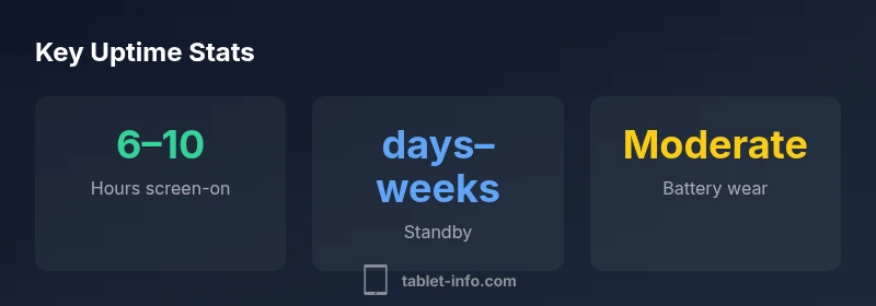 Infographic showing iPad uptime statistics