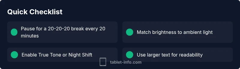 Checklist infographic for reducing iPad-related headaches