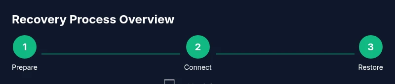 Infographic: Recovery steps for restoring an iPad via iTunes/Finder