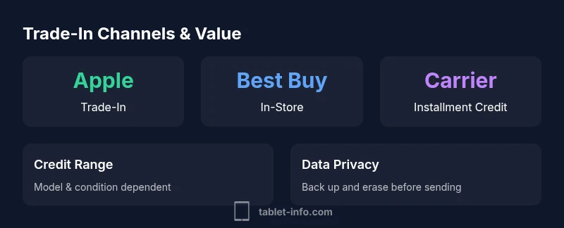 Infographic showing trade-in channels and value expectations for iPads