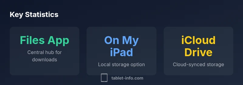 Infographic showing iPad download locations