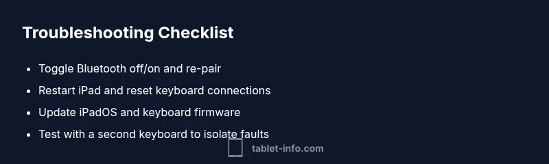 Checklist for iPad keyboard troubleshooting